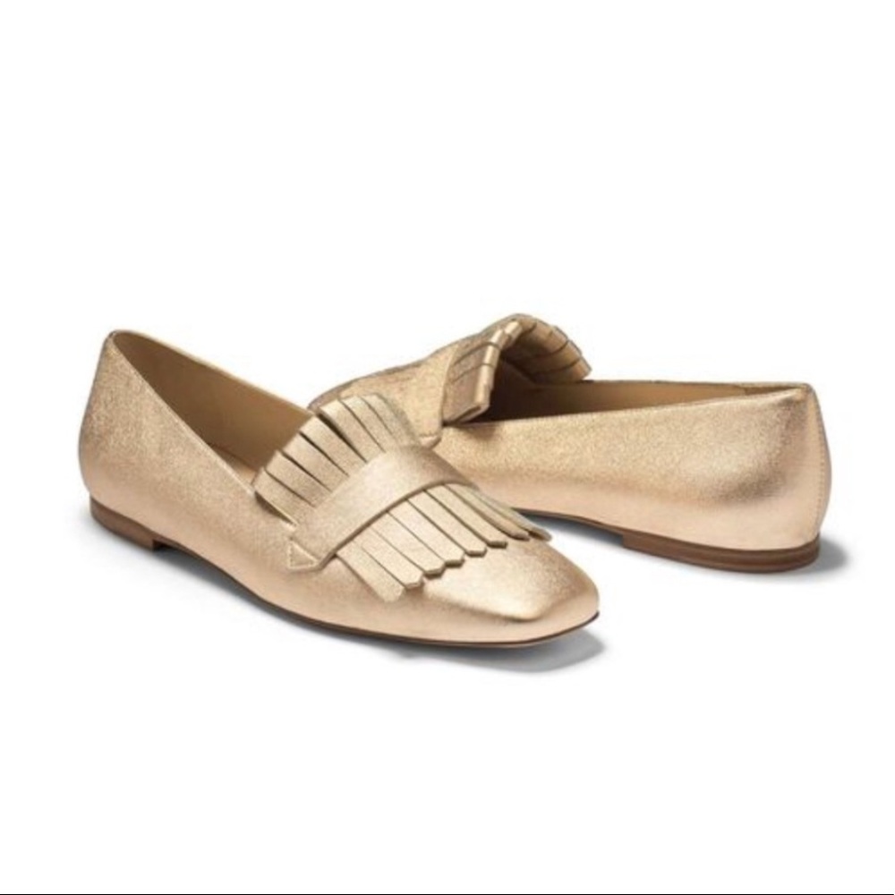 M. Gemi Gold Tassel Loafers